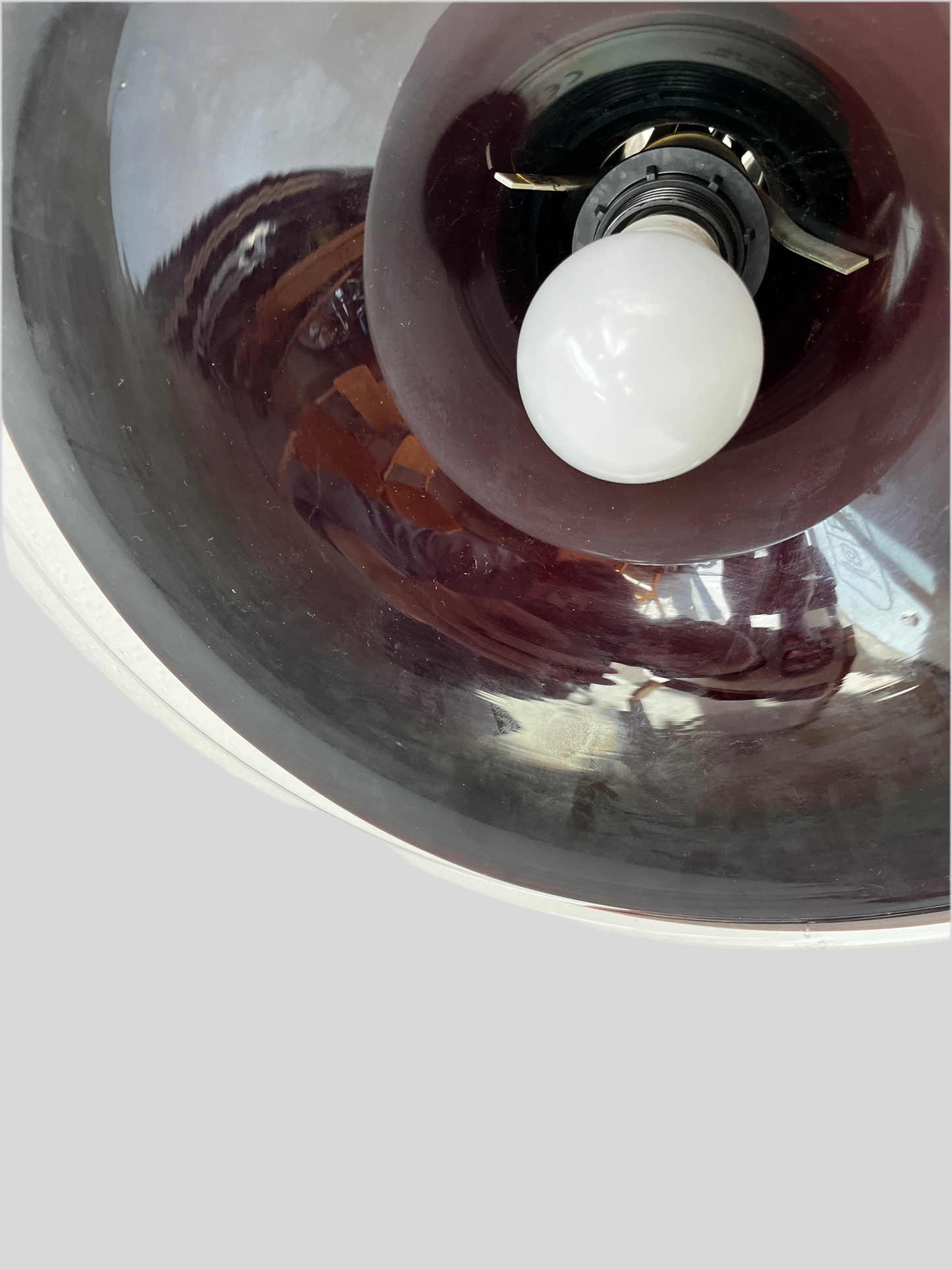 holmegaard etude 2 aubergine pendel deckenleuchte 70s made in denmark glas michael bang